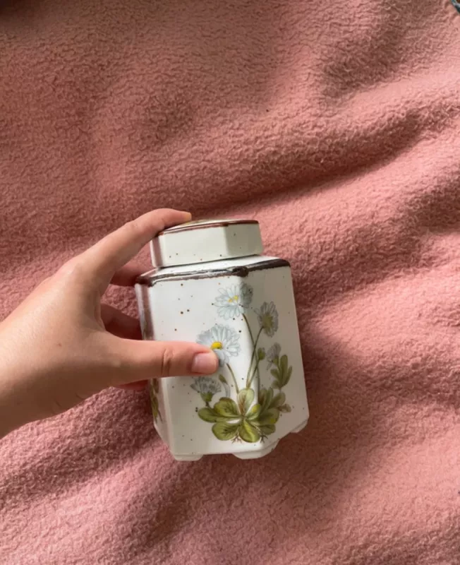 Vintage keraminis indelis su augalais - , namai ir interjeras 6