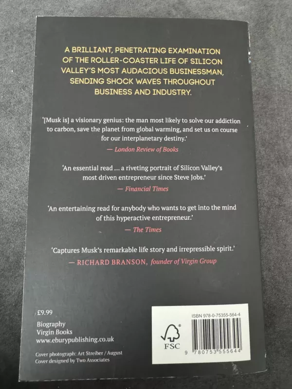 Elon Musk: How the Billionaire CEO of SpaceX and Tesla is Shaping our Future - Ashlee Vance, knyga 3