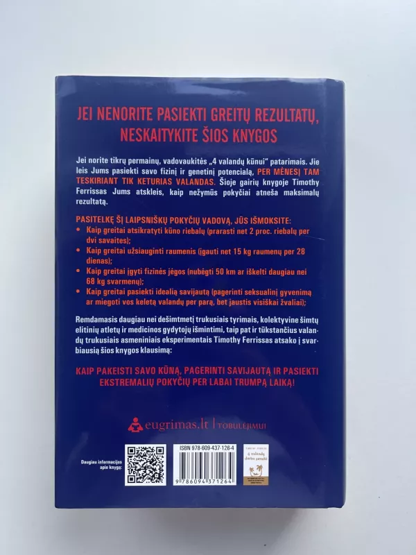 4 valandos kūnui - Timothy Ferriss, knyga 3