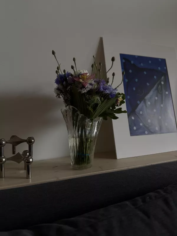 Vintage Muurla Finland Pertti Kallioinen krištolo vaza - , namai ir interjeras 5