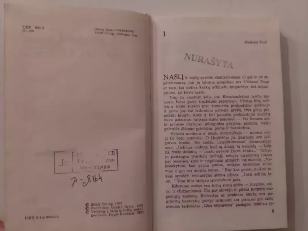 Rupūžės kurkimai - Gunter Grass, knyga 4