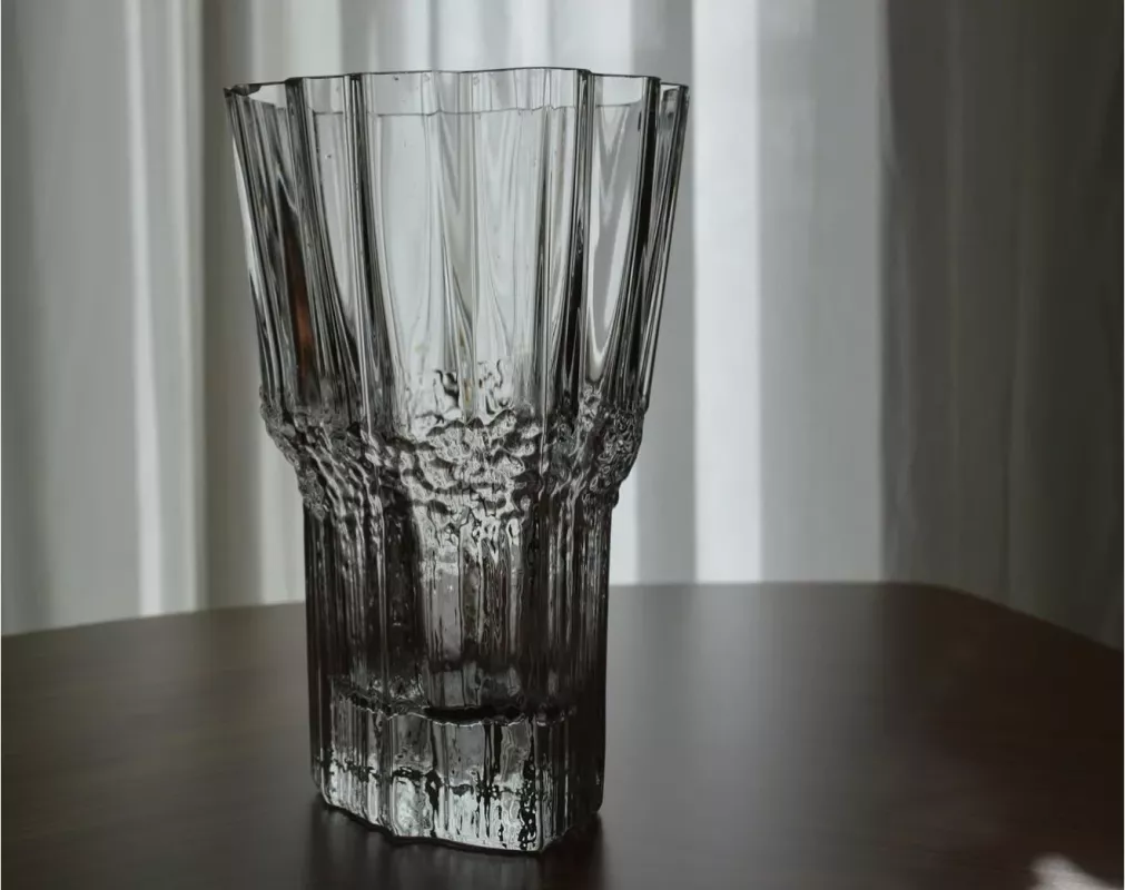 Vintage Iittala Finland Tapio Wirkkala krištolo vaza Pallas - , namai ir interjeras 5