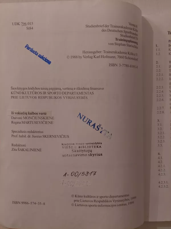 Treniruotės planavimas - Stephan Starischka, knyga 3