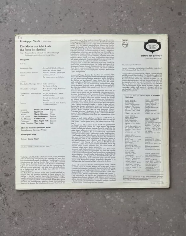 Giuseppe Verdi lp vinilas vinilinė plokštelė - , namai ir interjeras 3