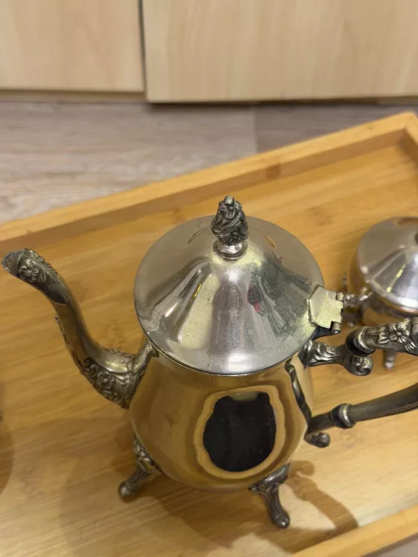 Klasikinis naujasidabrio 3 dalių kavos/arbatos arbatos servizas - , namai ir interjeras 5