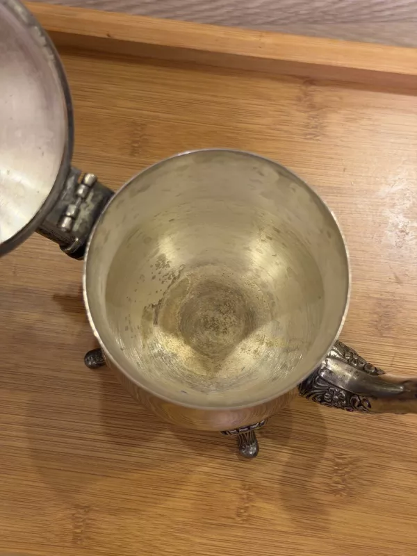 Klasikinis naujasidabrio 3 dalių kavos/arbatos arbatos servizas - , namai ir interjeras 6