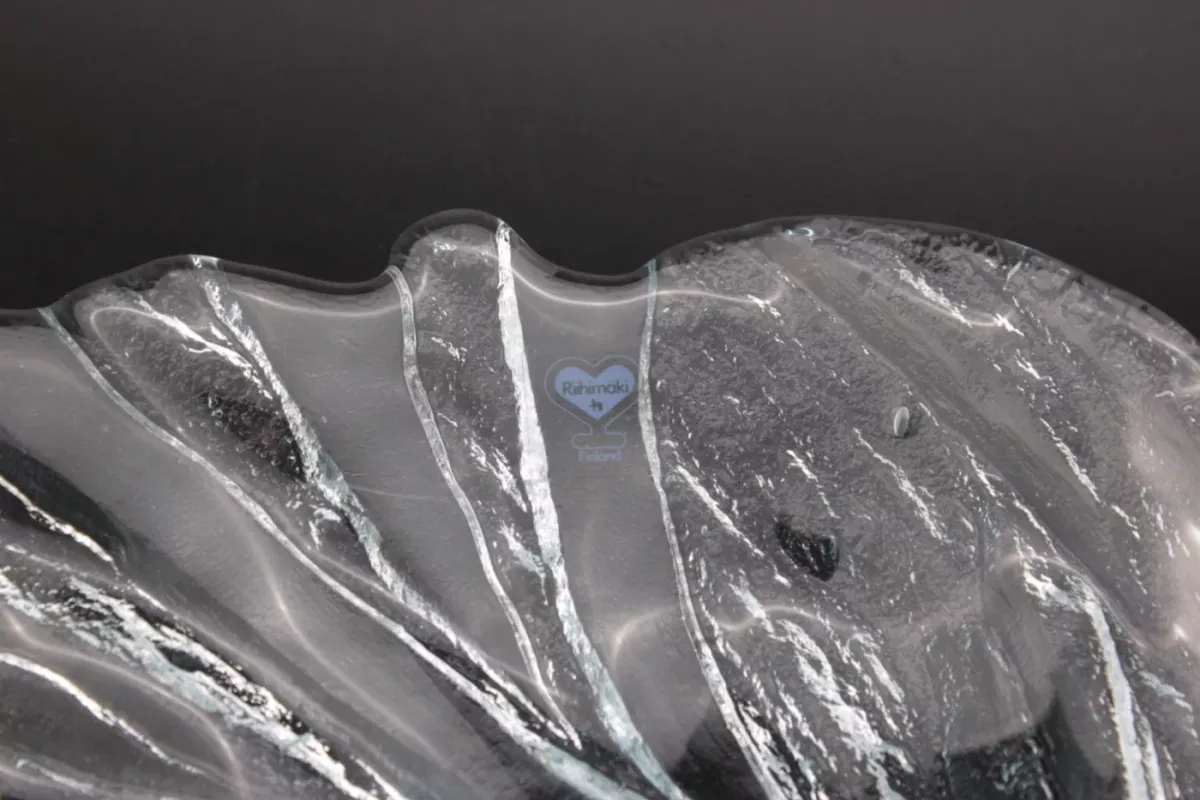 Vintage Riihimäen Lasi Finland Pertti Kallioinen krištolo dubuo indas Ultra - , namai ir interjeras 4