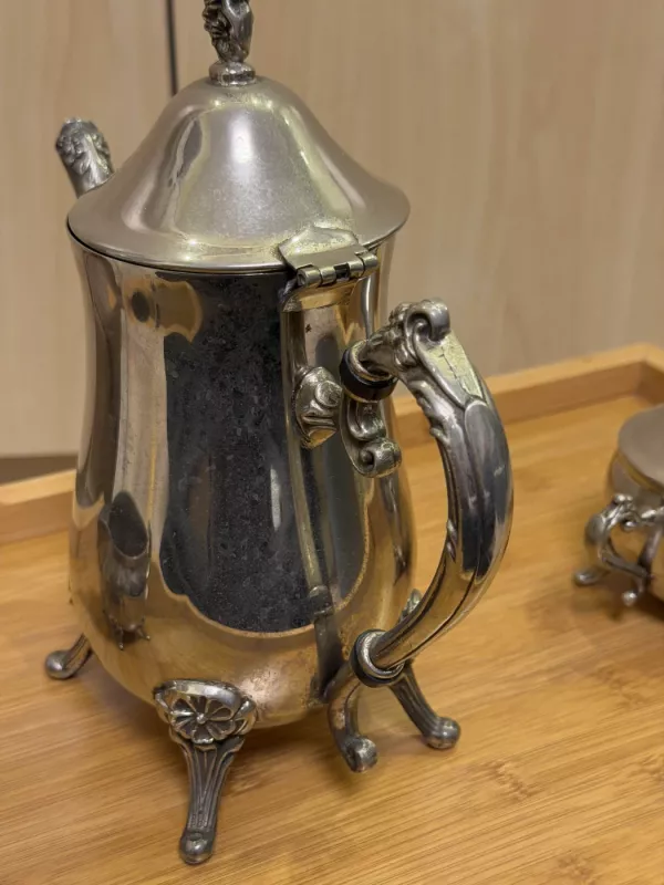 Klasikinis naujasidabrio 3 dalių kavos/arbatos arbatos servizas - , namai ir interjeras 4