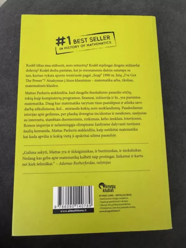 KLASTINGASIS PI: kai matematika suklysta realiame pasaulyje - Matt Parker, knyga 3