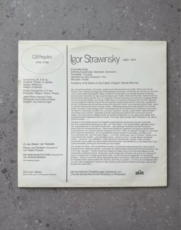 Igor Strawinsky lp vinilas vinilinė plokštelė - , namai ir interjeras 3
