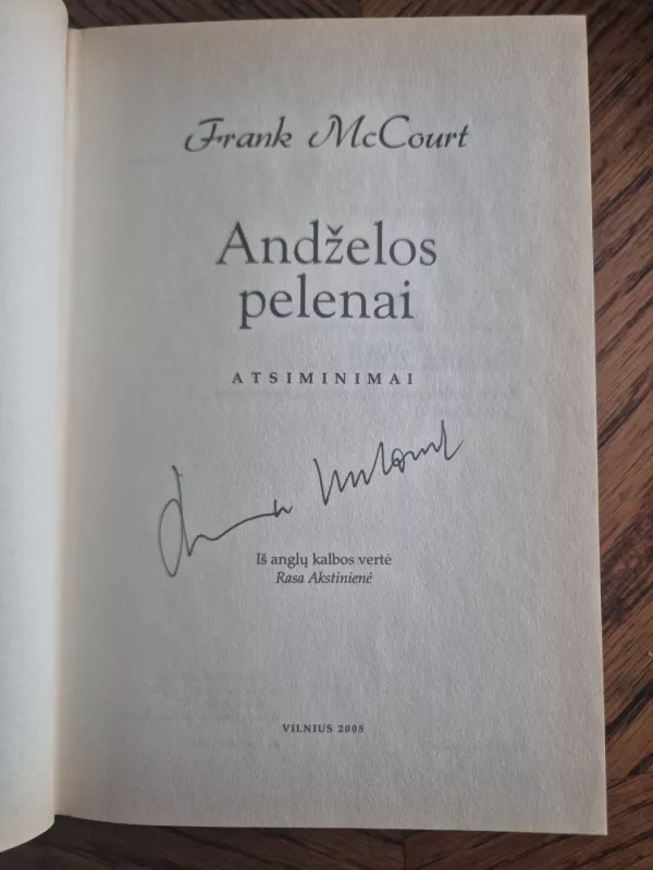 Andželos pelenai - Frank McCourt, knyga 3