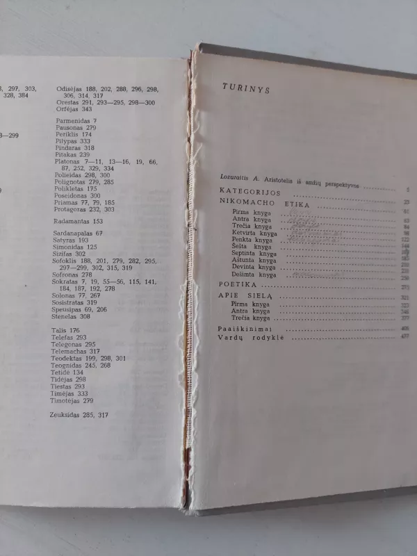 Aristotelis Rinktiniai raštai -  Aristotelis, knyga 5