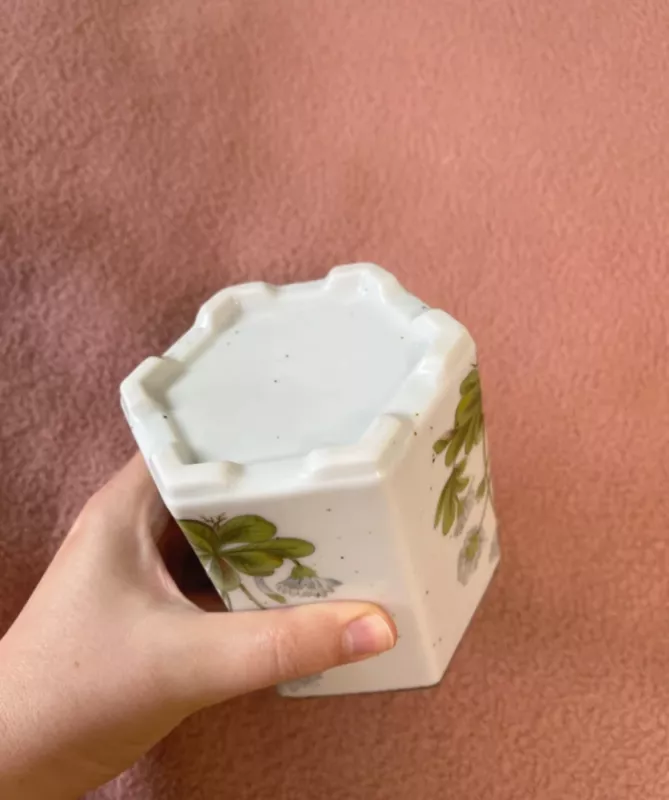 Vintage keraminis indelis su augalais - , namai ir interjeras 4