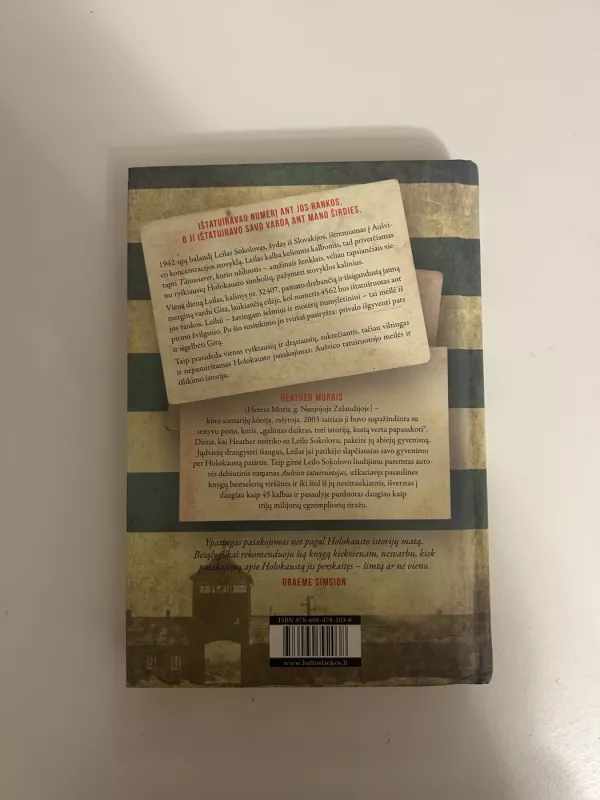 Aušvico tatuiruotojas - Heather Morris, knyga 3