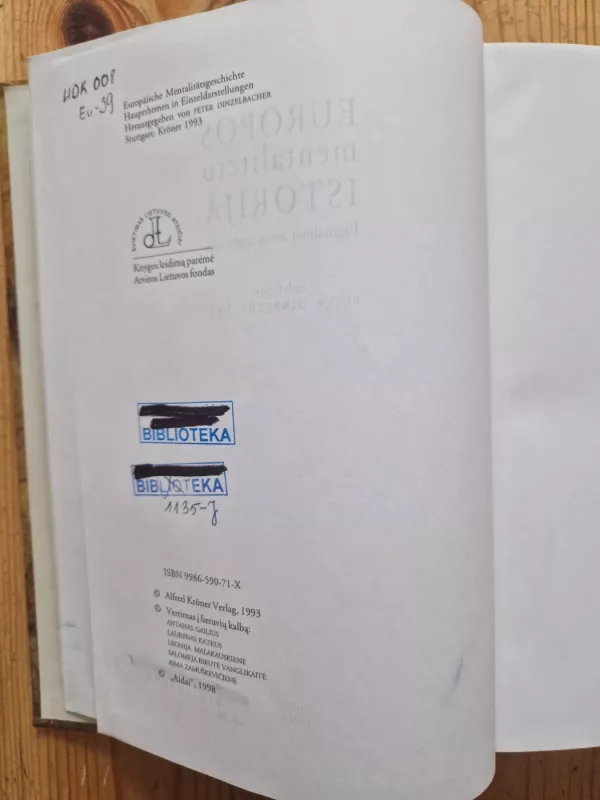 Europos mentaliteto istorija - Peter Dinzelbacher, knyga 3