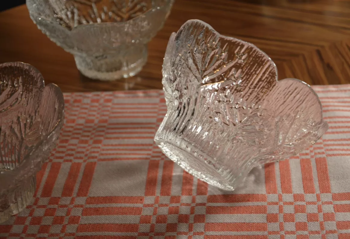 Vintage Mäntsälän Lasisepät Finland Pertti Kallioinen krištolo dubuo Koiranputki - , namai ir interjeras 3