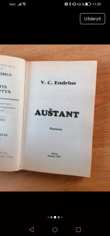 Auštant - V. C. Endrius, knyga 5