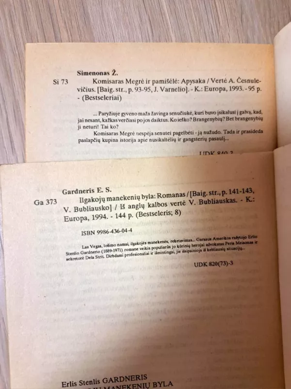 Bestseleris nr 2 ir nr 8 - Žoržas Simenonas, Erlis Stenlis Gardneris, , knyga 3