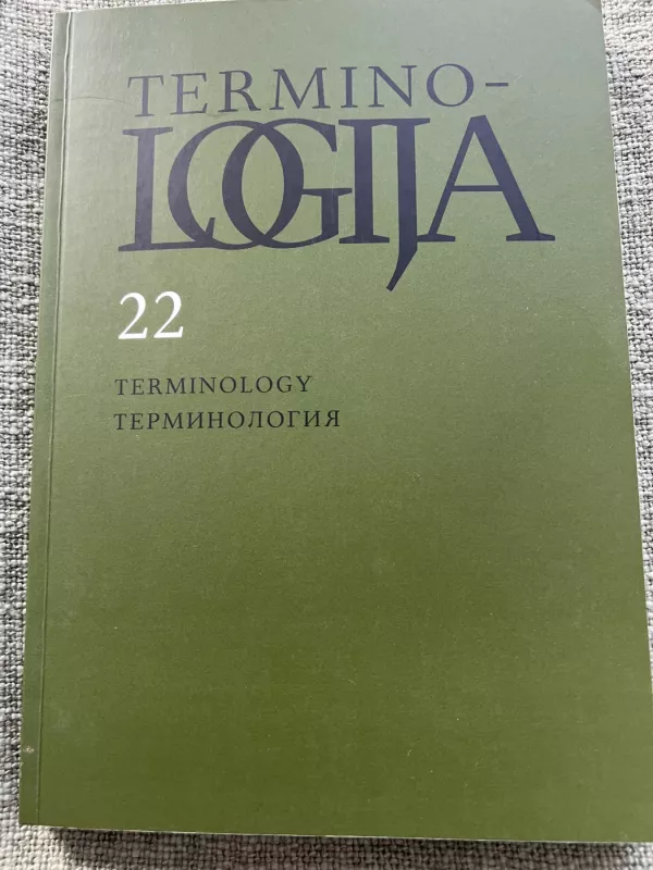 Terminologija 22 - Autorių Kolektyvas, knyga 2