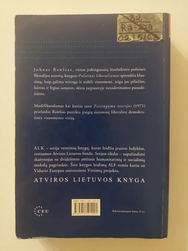 Politinis liberalizmas - John Rawls, knyga 4
