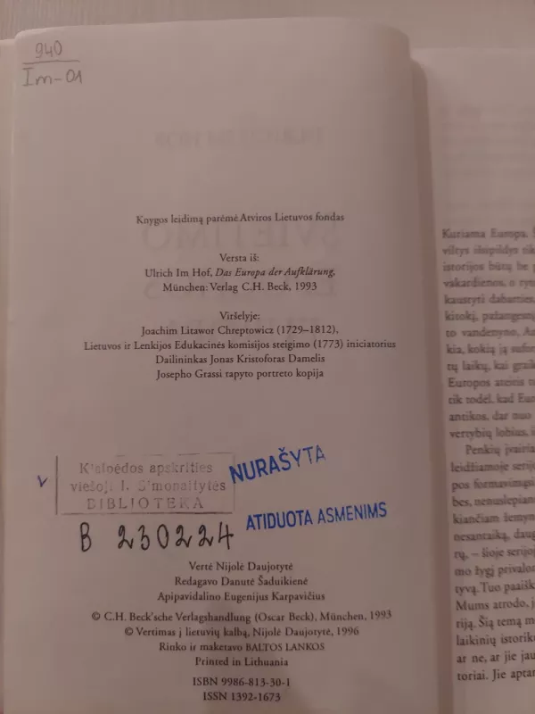 Švietimo epochos Europa - Autorių Kolektyvas, knyga 4