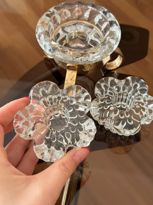 Vintage stiklo žvakidės - , namai ir interjeras 5