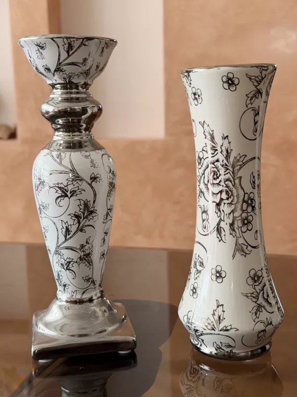 Vintage žvakidė ir vaza - , namai ir interjeras 6