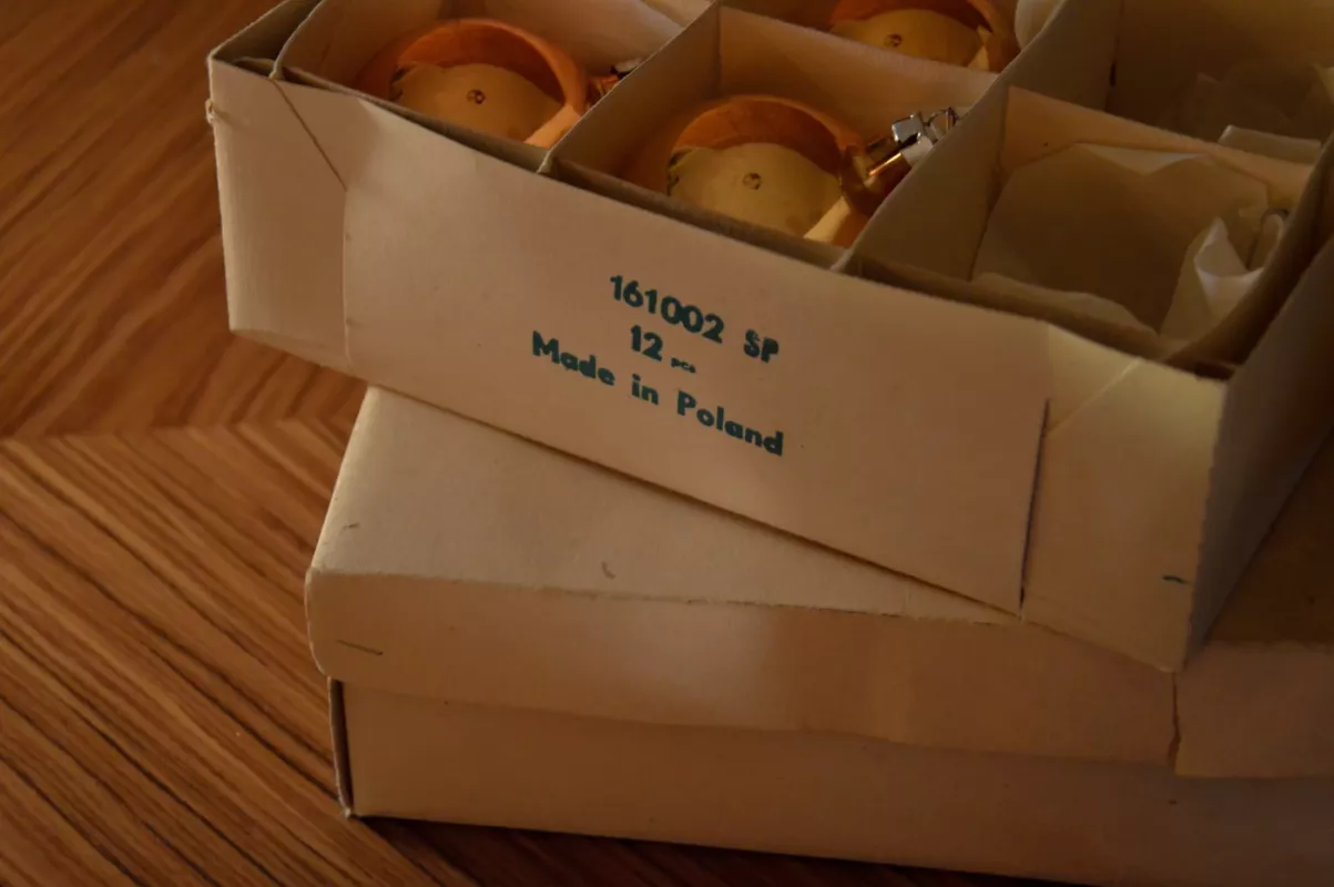 Vintage Poland stikliniai eglutės žaisliukai - , namai ir interjeras 5