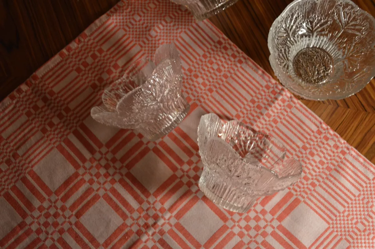 Vintage Mäntsälän Lasisepät Finland Pertti Kallioinen krištolo dubuo Koiranputki - , namai ir interjeras 2