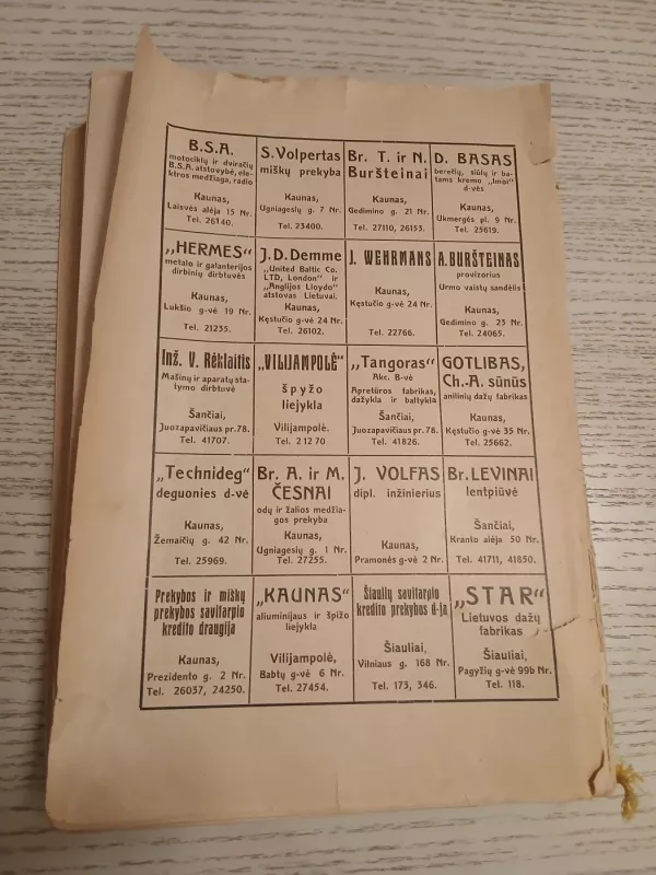 Valstybės statistikos kalendorius 1937 - Centralinis statistikos biuras, knyga 6