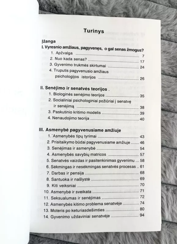 Senatvės psichologija - Juozas Kairys, knyga 4