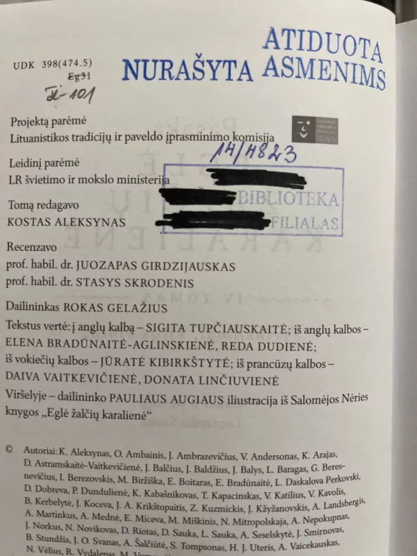 Pasaka "Eglė žalčių karalienė". Tomas 4. Tyrinėjimai, kitos žinios - Leonardas Sauka, knyga 3