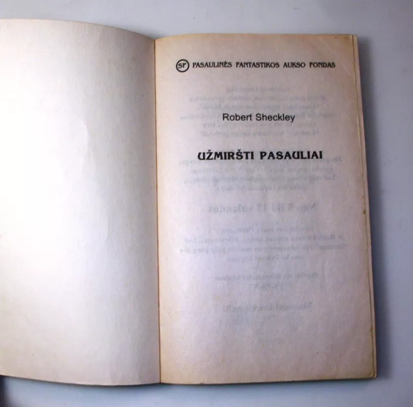 Užmiršti pasauliai - Robert Sheckley, knyga 5
