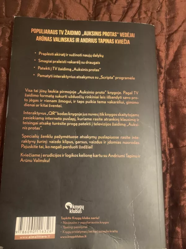 Auksinis protas - Arūnas Valinskas Audrius Tapinas, knyga 3