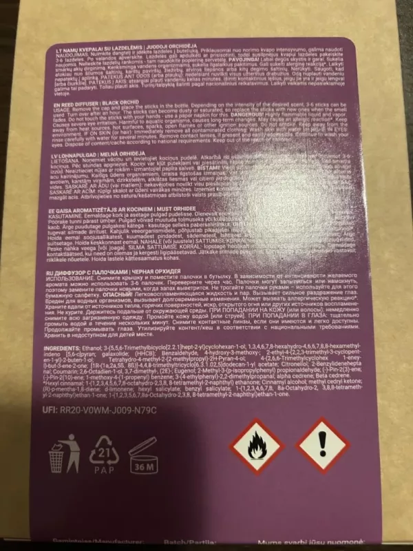 Namų kvepalai su lazdelėmis Juodoji orchidėja - , namai ir interjeras 3