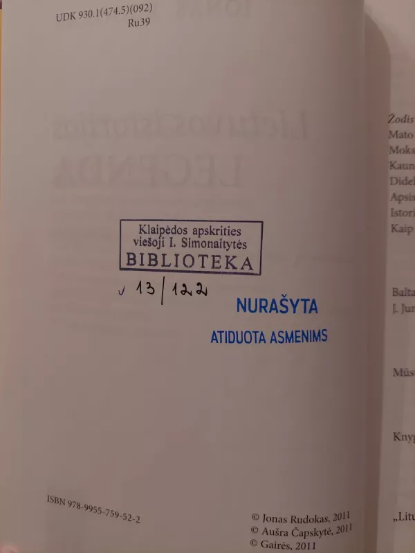 Lietuvos istorijos legenda. Akademikas Juozas Jurginis - Jonas Rudokas, knyga 3