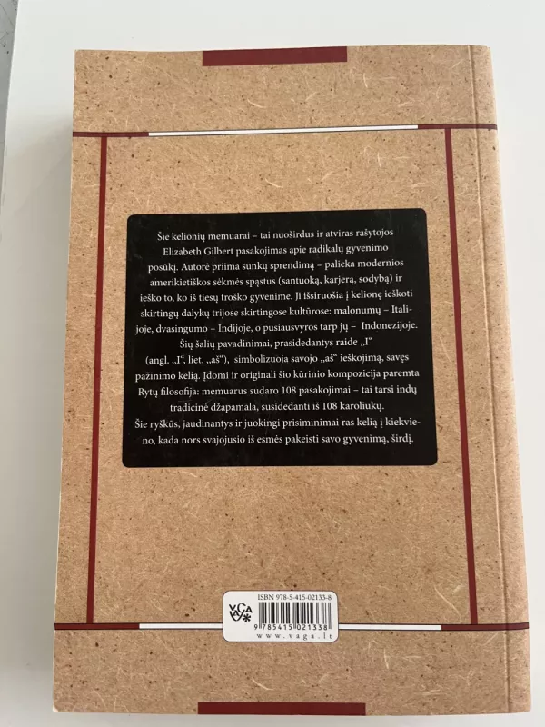 Valgyk Melskis Mylėk - Elizabeth Gilbert, knyga 3