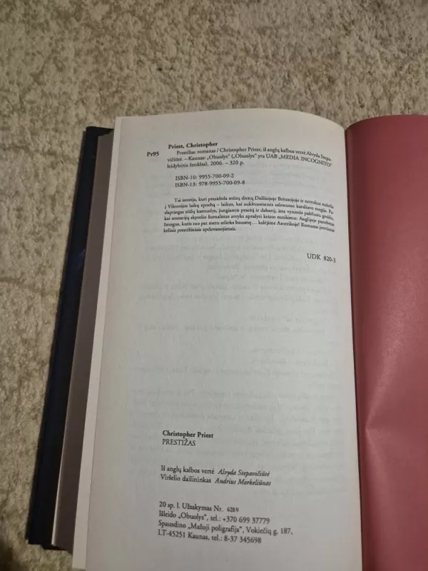 Prestižas - Christopher Priest, knyga 2