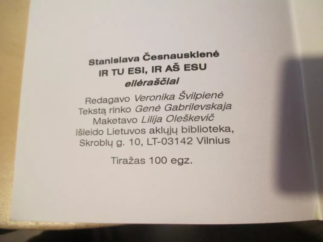 Ir tu esi, ir aš esu - Stanislava Česnauskienė, knyga 6