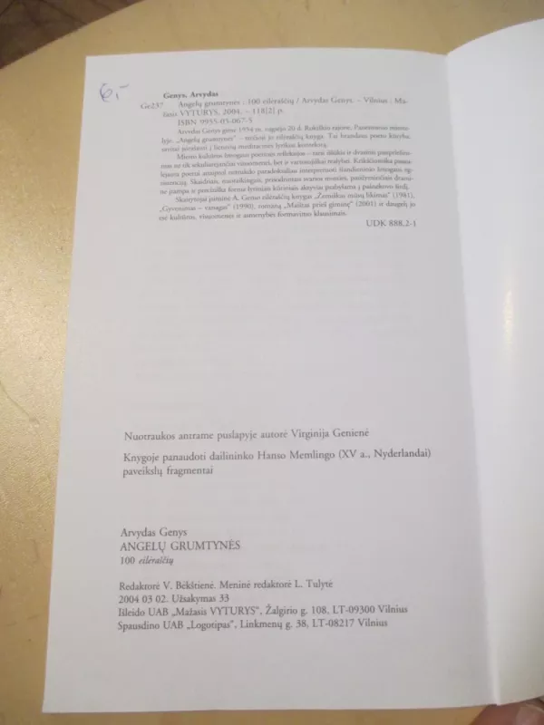 Angelų grumtynės - Arvydas Genys, knyga 4