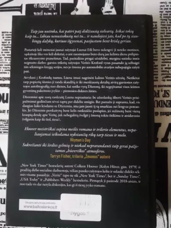 Veritė - Colleen Hoover, knyga 3