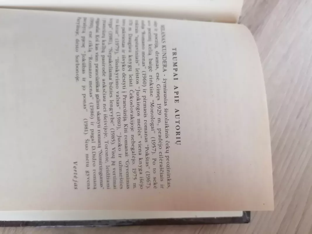 Nepakeliama būties lengvybė - Milanas Kundera, knyga 6