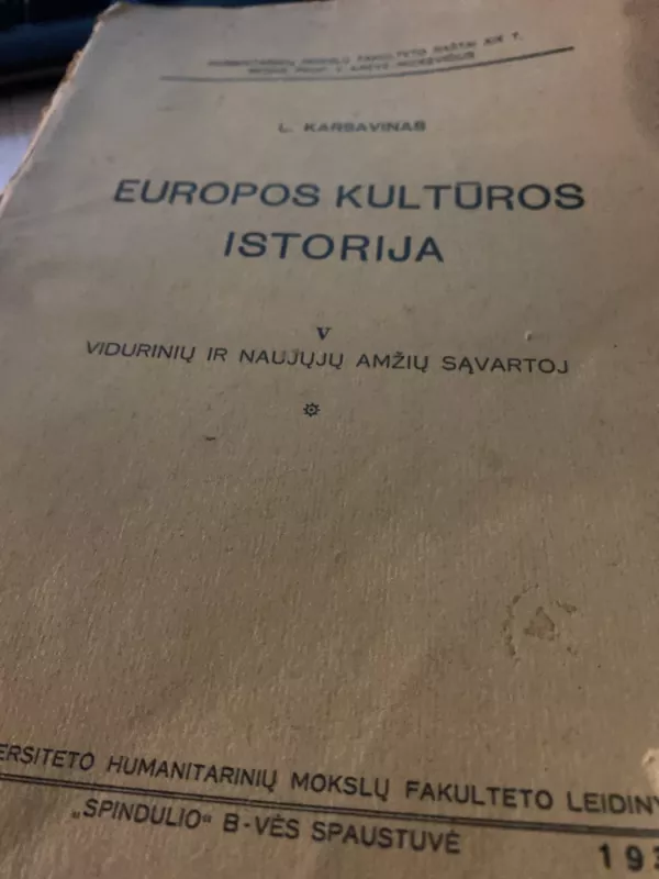 Europos kultūros istorija 5 - Levas Karsavinas, knyga 3