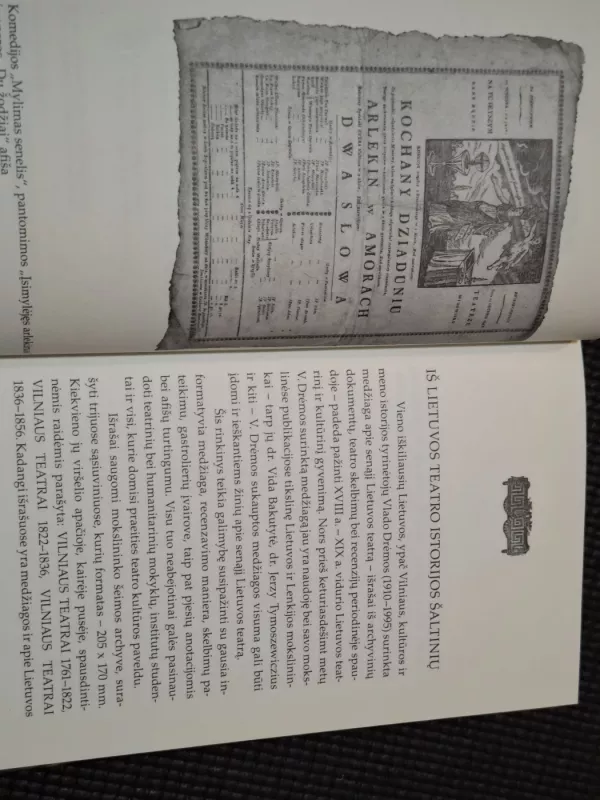 Iš Lietuvos teatro istorijos šaltinių 1761-1853 - Vladas Drėma, knyga 4