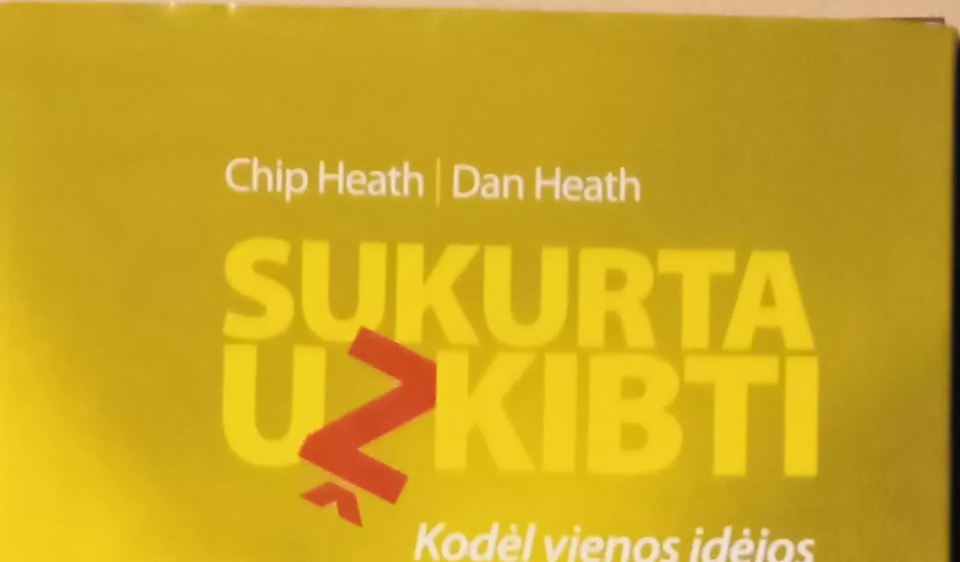 Sukurta užkibti: kodėl vienos idėjos gyvuoja, o kitos miršta - Chip Heath, Dan  Heath, knyga 3