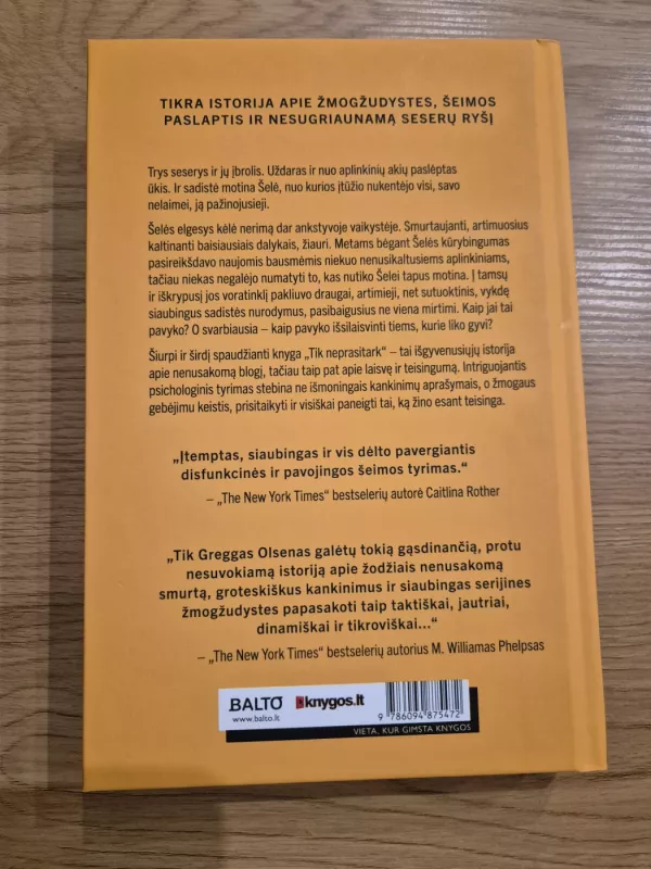 Tik neprasitark - Gregg Olsen, knyga 3