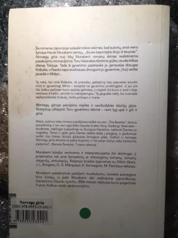 Norvegų giria - Haruki Murakami, knyga 3