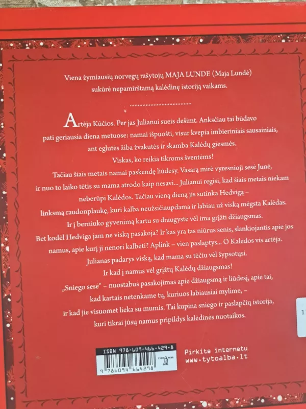 Sniego sesė - Maja Lunde, knyga 3