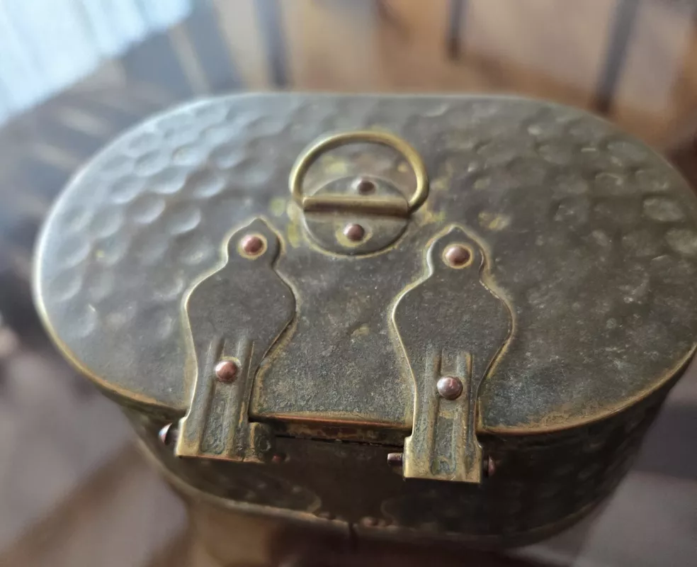 Antikvarinė žalvarinė dėžutė - , namai ir interjeras 5