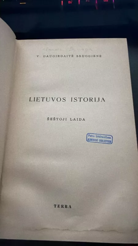 Lietuvos istorija - Vanda Daugirdaitė-Sruogienė, knyga 3